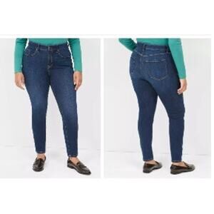 New NWT Lane Bryant Super‎ Stretch Signature Fit Skinny Mid Rise Size 22 Long